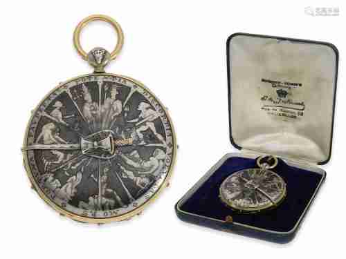 Pocket watch: museum rarity, unique 'Montre a Tact' in manne...