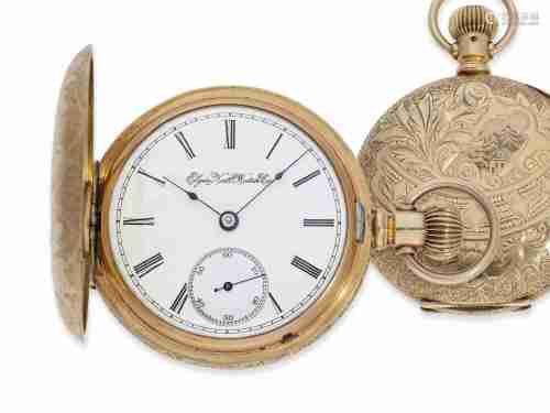 Pocket watch: exceptionally heavy gold American Art Nouveau ...