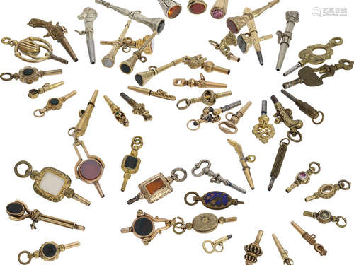 Watch keys: large collection of rare verge watch keys, ca. 1...