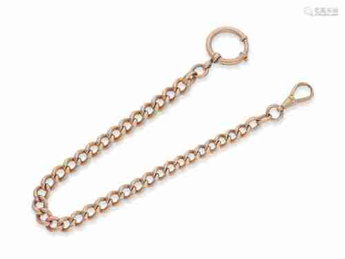 Watch chain: very solid pink gold pocket watch chain, ca. 19...