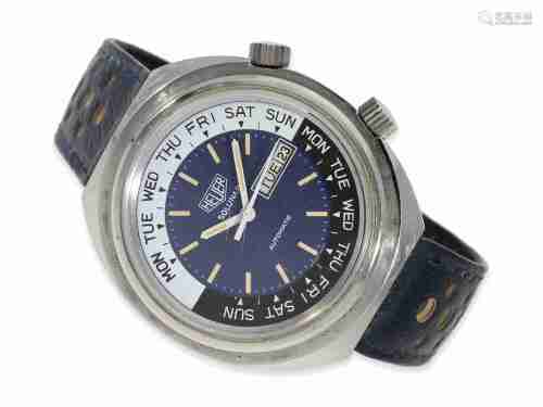 Wristwatch: rarity, Heuer 'Solunar' with original papers, ye...