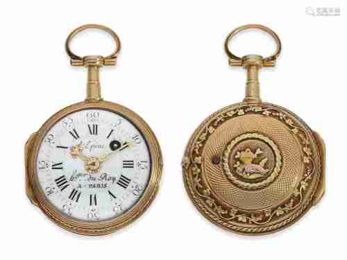 Pocket watch: exquisite, very rare Louis XV lady's watch, ro...
