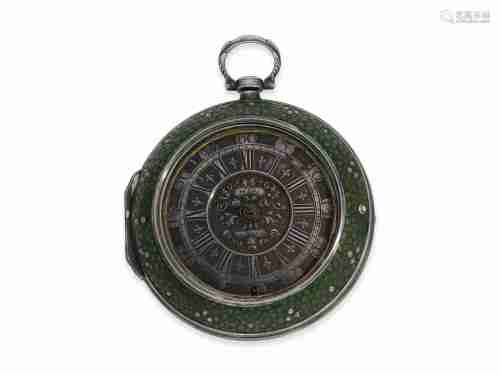 Pocket watch: early large English pocket watch, ca. 1700, Ma...