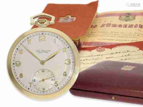 Pocket watch: Art déco dress watch with original box and pap...