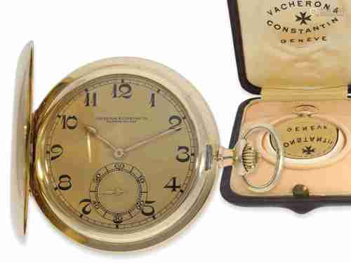 Pocket watch: exquisite large Vacheron & Constantin gold hun...
