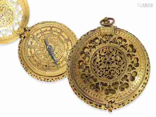 Pendant watch: important, exceptionally large Renaissance pe...