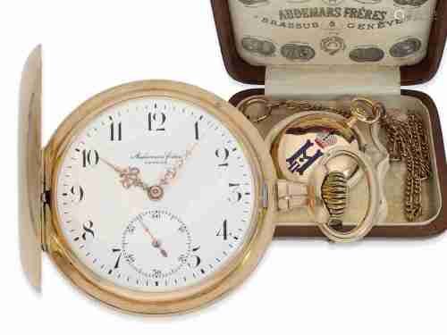 Pocket watch: historically important gold hunting case watch...