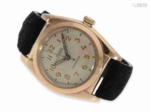 Wristwatch: very rare 18K pink gold Rolex 'Bubble Back' with...