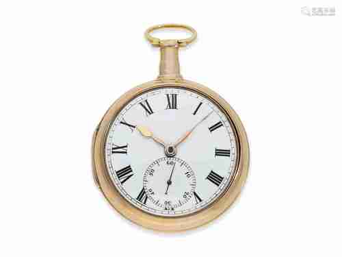 Pocket watch: quality English deck watch with stoppable seco...