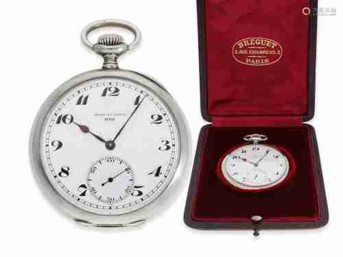 Pocket watch: very fine Breguet pocket chronometer with orig...