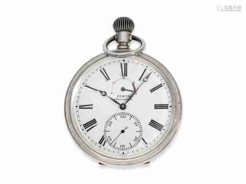 Pocket watch: very rare Zenith deck chronometer with power r...