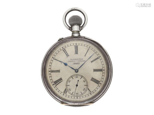 Pocket watch: important Glashütte half-seconds deck chronome...