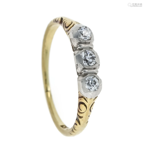 Old-cut diamond ring GG/WG 58