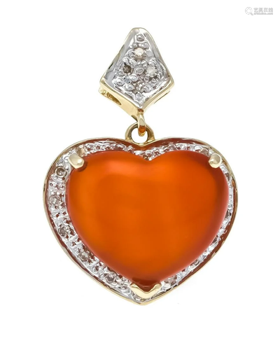 Gemstone-diamond pendant GG 5