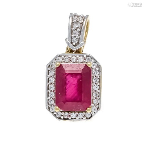 Ruby-diamond pendant GG/WG 37