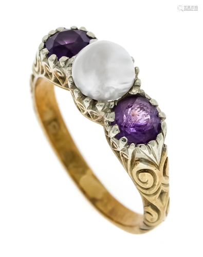 Pearl amethyst ring GG 585/00