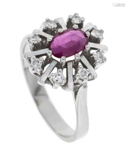 Ruby diamond ring WG 585/000