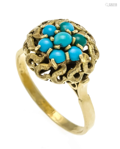 Turquoise ring GG 750/000 uns