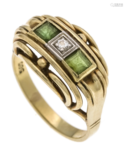 Peridot-brilliant ring GG 585