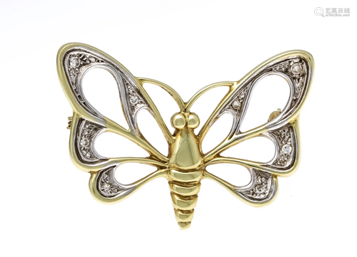 Diamond brooch butterfly GG/W