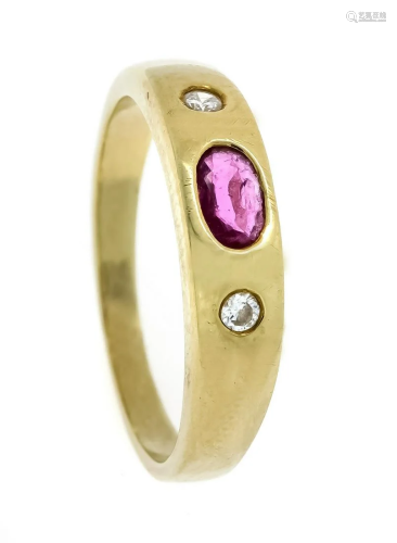 Ruby band ring GG 585/000 wit