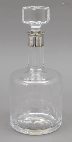 Carafe with silver neck mount