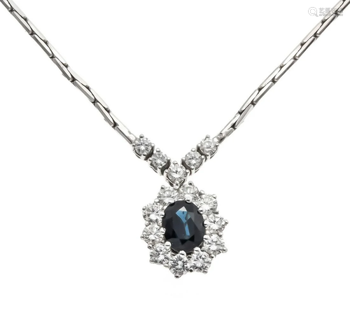 Sapphire and diamond necklace