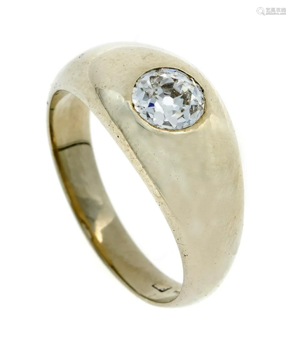 Old cut diamond ring WG 585/0