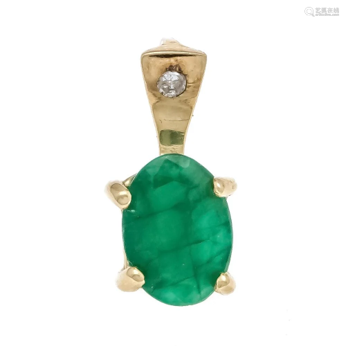 Emerald diamond pendant GG 58