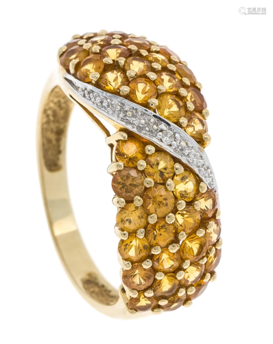 Citrine diamond ring GG/WG 58