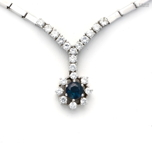 Sapphire and diamond necklace