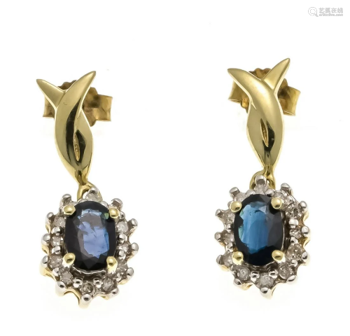 Sapphire diamond earrings GG
