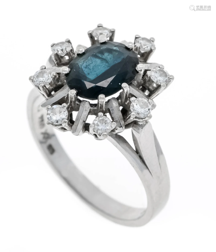 Sapphire diamond ring WG 750/