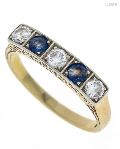 Sapphire-brilliant ring GG/WG