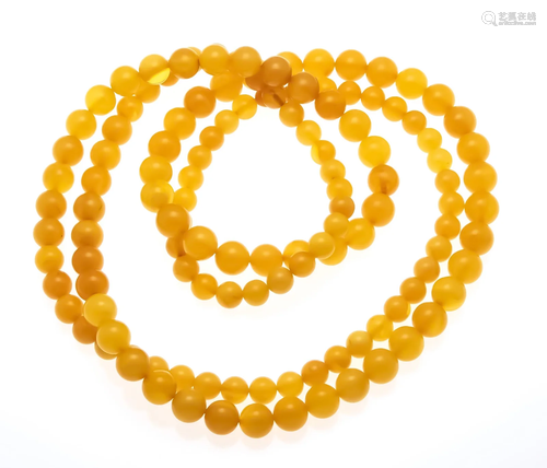 Amber necklace with amber bal