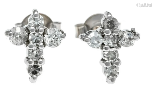 Diamond ear studs cross WG 58