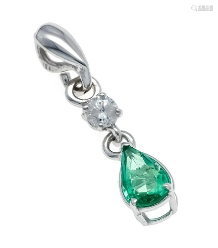 Emerald diamond pendant WG 58