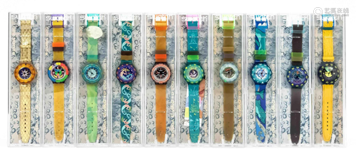 mixed lot of 10 Swatch watche