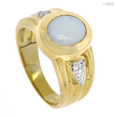 Opal diamond ring GG/WG 585/0