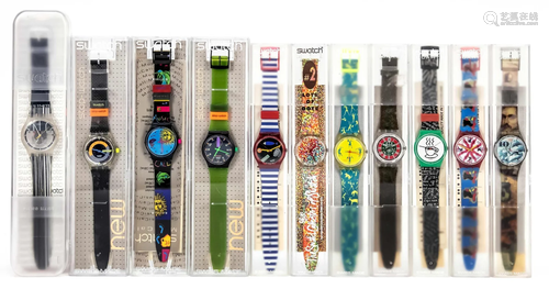 mixed lot of 11 Swatch watche