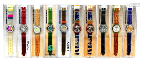 mixed lot of 10 Swatch watche