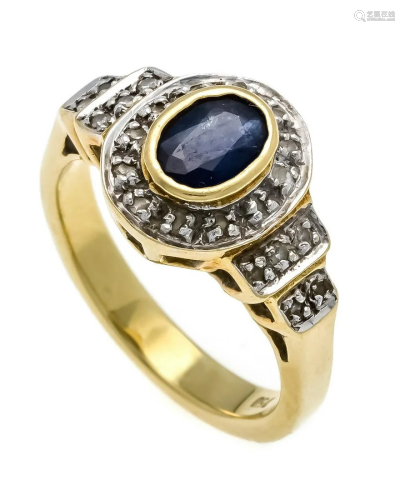 Sapphire diamond ring GG/WG 7