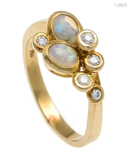 Opal-brilliant ring GG 750/00