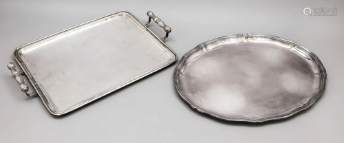 Two trays, 20th century, plat