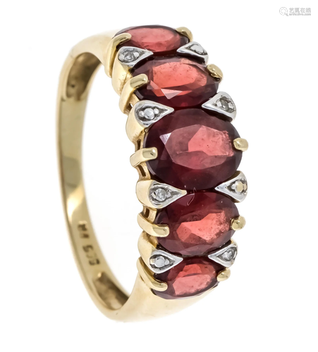 Garnet diamond ring GG/WG 585