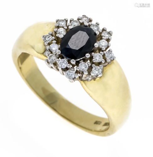 Sapphire diamond ring GG/WG 5