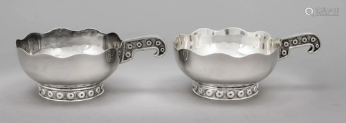 Pair of round bowls, Mexico,