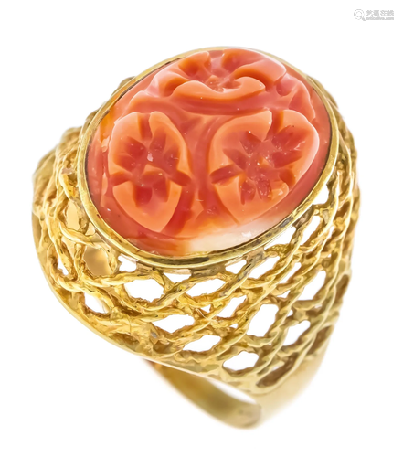 Coral ring GG 585/000 with on