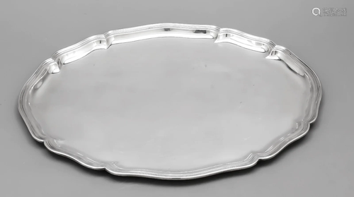 Large oval tray, German, 20th