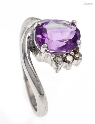 Amethyst diamond ring WG 585/